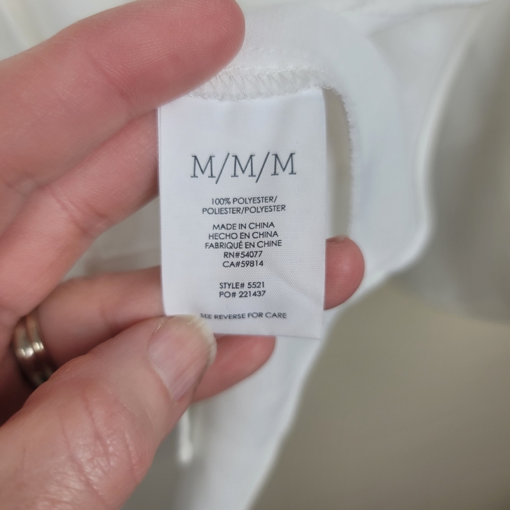 Cabi White Float Flutter Sleeve Top Size M #5521 - image 5